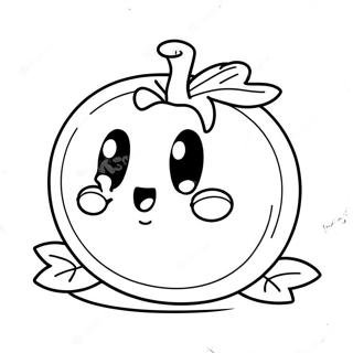 Cute Cartoon Tomato Coloring Page 33093-26652