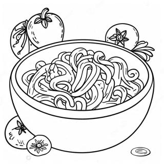 Cheesy Pasta Dish Coloring Page 33113-26669