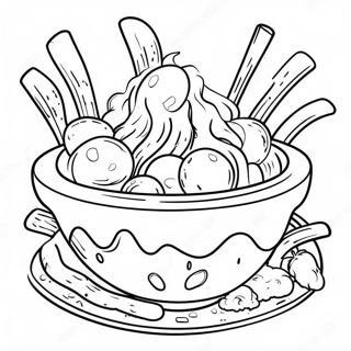 Cheesy Pasta Dish Coloring Page 33113-26671