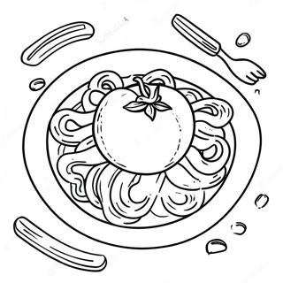 Cheesy Pasta Dish Coloring Page 33113-26672