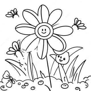 Spring Flowers Coloring Page 3311-2735