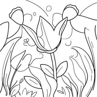 Spring Flowers Coloring Page 3311-2736