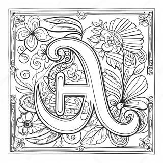 Elegant Alphabet Letters Coloring Page 33122-26674