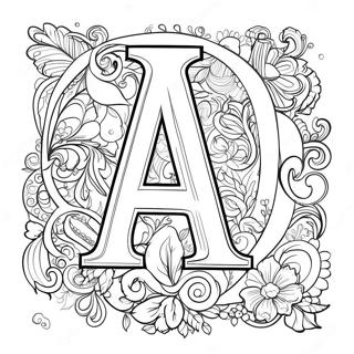 Elegant Alphabet Letters Coloring Page 33122-26676