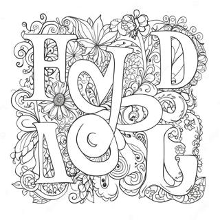 Whimsical Alphabet Designs Coloring Page 33123-26682