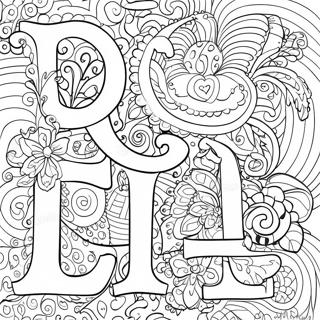 Whimsical Alphabet Designs Coloring Page 33123-26683