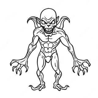 Creepy Ink Demon In Shadows Coloring Page 33143-26696