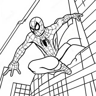 Spiderman 3 Action Pose Coloring Page 33152-26698