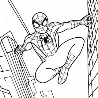 Spiderman 3 Action Pose Coloring Page 33152-26699