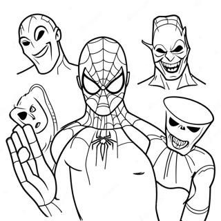 Spiderman 3 Villains Coloring Page 33153-26702