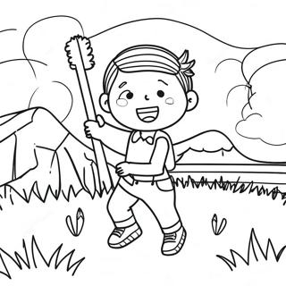 Field Day Coloring Pages