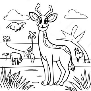 African Savanna Coloring Pages