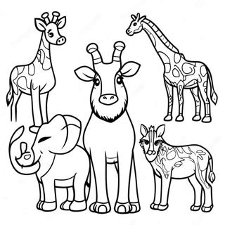 African Savanna Animals Coloring Page 33182-26722