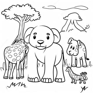 African Savanna Animals Coloring Page 33182-26723