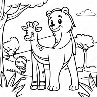 African Savanna Animals Coloring Page 33182-26724