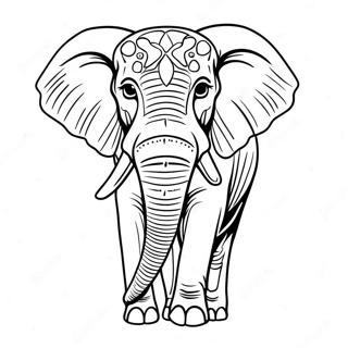 Majestic African Elephant Coloring Page 33183-26725