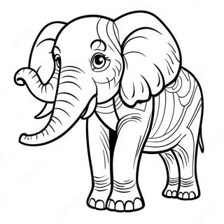 Majestic African Elephant Coloring Page 33183-26726