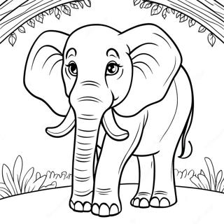 Majestic African Elephant Coloring Page 33183-26727