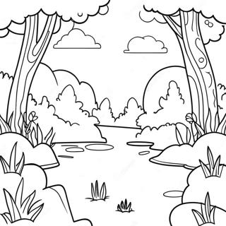 Green Nature Scene Coloring Page 33192-26730