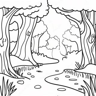 Green Nature Scene Coloring Page 33192-26732