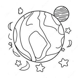 Colorful Planet In Space Coloring Page 33203-26742