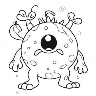 Funny Sick Monster Coloring Page 33213-26748