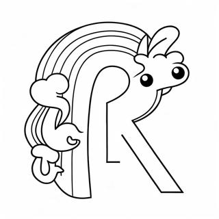 Rainbow Letter R Coloring Page 3322-2749