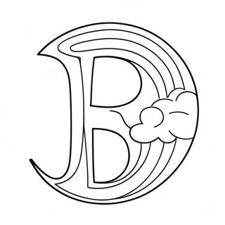 Rainbow Letter R Coloring Page 3322-2750