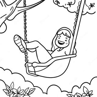 Mary Jane Swinging In The Park Coloring Page 33263-26789