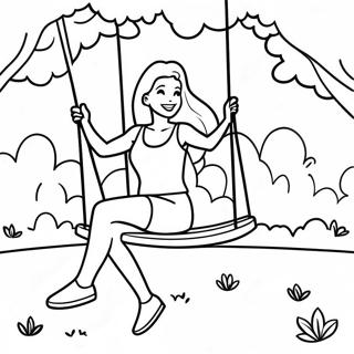 Mary Jane Swinging In The Park Coloring Page 33263-26792