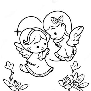 Precious Moments Angel With Child Coloring Page 33293-26819