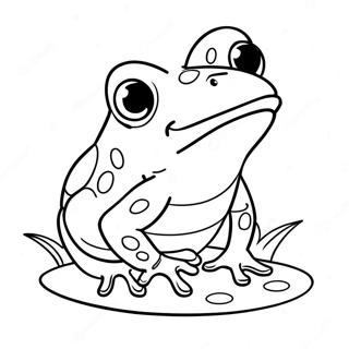 Cute Cartoon Toad Coloring Page 332-268