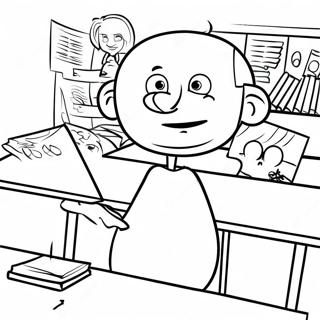 Baldi In The Classroom Coloring Page 33303-26823