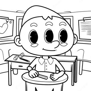 Baldi In The Classroom Coloring Page 33303-26824