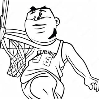 Memphis Grizzlies Player Dunking Coloring Page 33313-26827