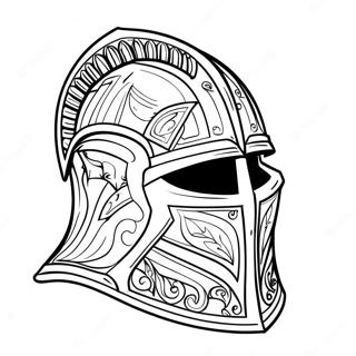 Colorful Knight Helmet Coloring Page 33333-26853