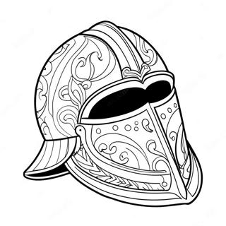 Colorful Knight Helmet Coloring Page 33333-26854