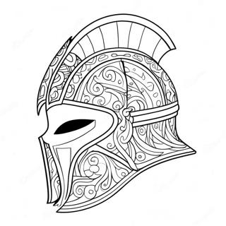 Colorful Knight Helmet Coloring Page 33333-26855