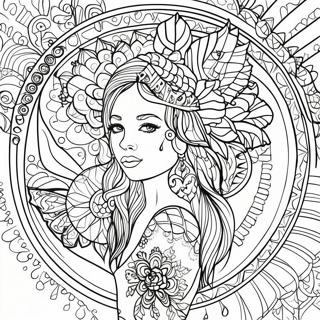 Gypsy Boho Coloring Pages