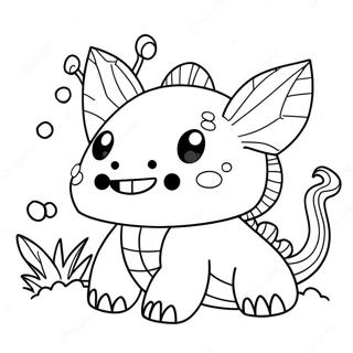 Cute Minecraft Axolotl With A Happy Face Coloring Page 33353-26861