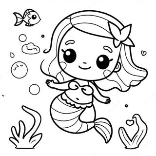 Cute Lol Mermaid Underwater Scene Coloring Page 33393-26893