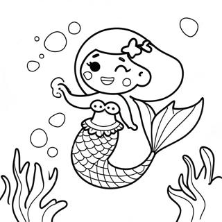 Cute Lol Mermaid Underwater Scene Coloring Page 33393-26894