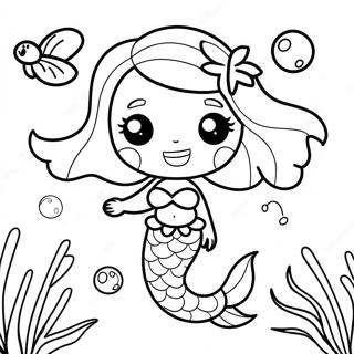 Cute Lol Mermaid Underwater Scene Coloring Page 33393-26895