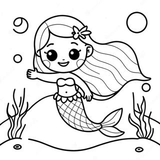 Cute Lol Mermaid Underwater Scene Coloring Page 33393-26896