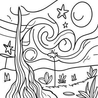 Starry Night Coloring Page 33423-26913