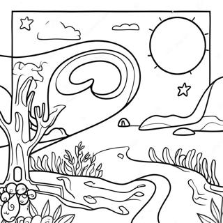 Starry Night Coloring Page 33423-26915