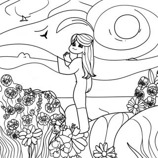 Starry Night Coloring Page 33423-26916