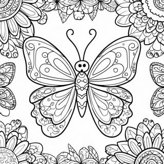 Symmetry Butterfly Coloring Page 33432-26920