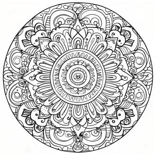 Symmetrical Mandala Coloring Page 33433-26921