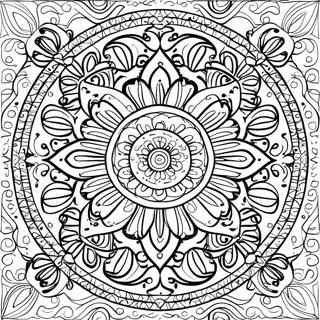 Symmetrical Mandala Coloring Page 33433-26922